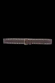 detail DOUBLE PERFORATED BELT BROWN