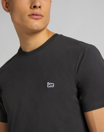 detail SS PATCH LOGO TEE WASHED BLACK