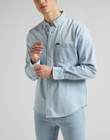 detail RIVETED SHIRT ICE BLUE