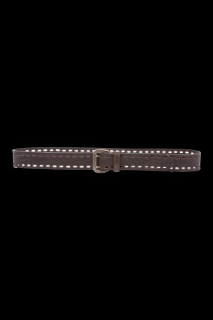 detail DOUBLE PERFORATED BELT BROWN